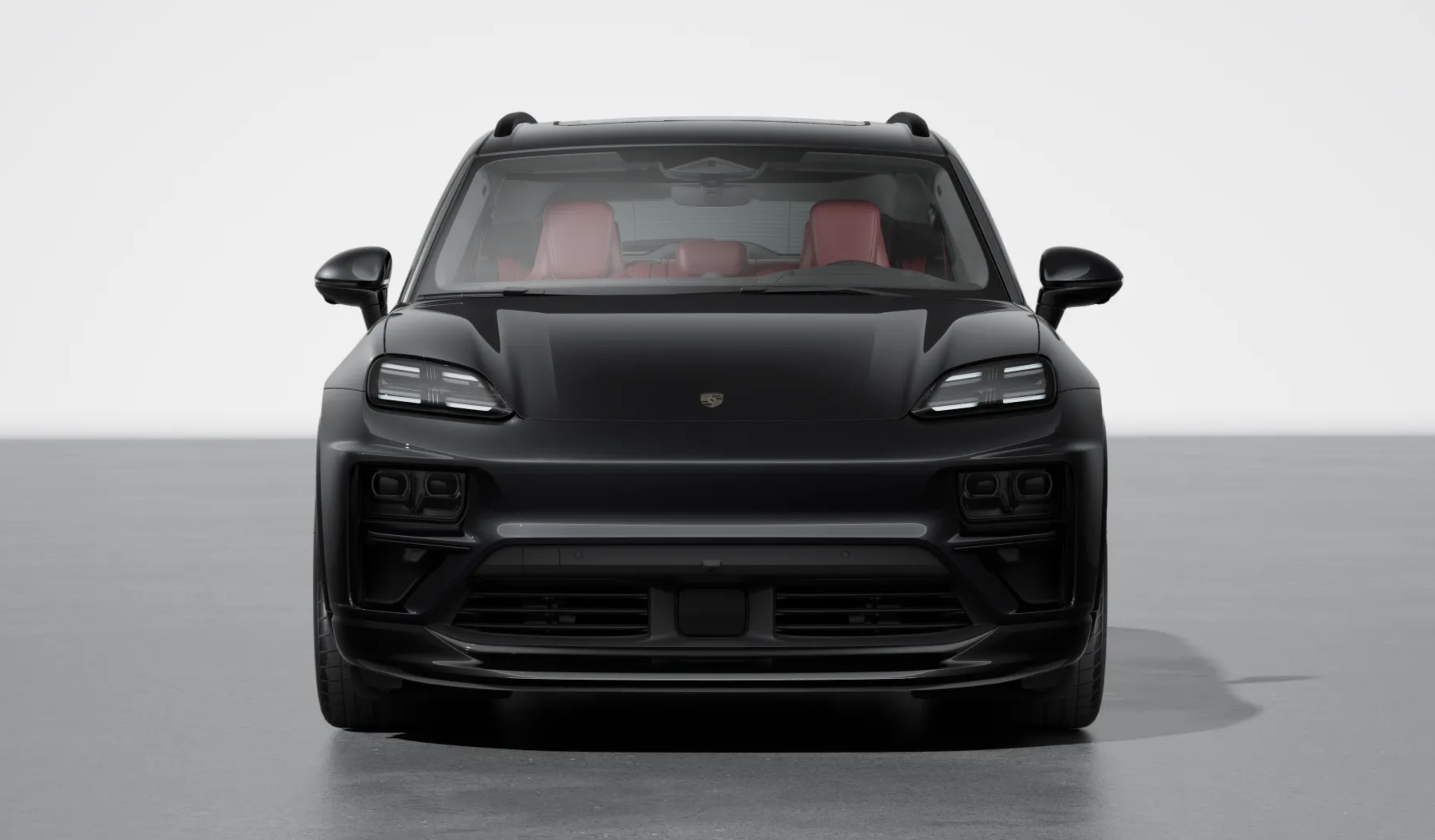 Porsche Macan Turbo | nové elektrické SUV | skladem | novinka | sportovní elektromobil | výkon 584 koní | dojezd 538 km | černá Jet metalíza | červená kůže | max výbava | VIP sleva | nové české auto | skladem ihned k předání | nákup online | AUTOiBUY.com